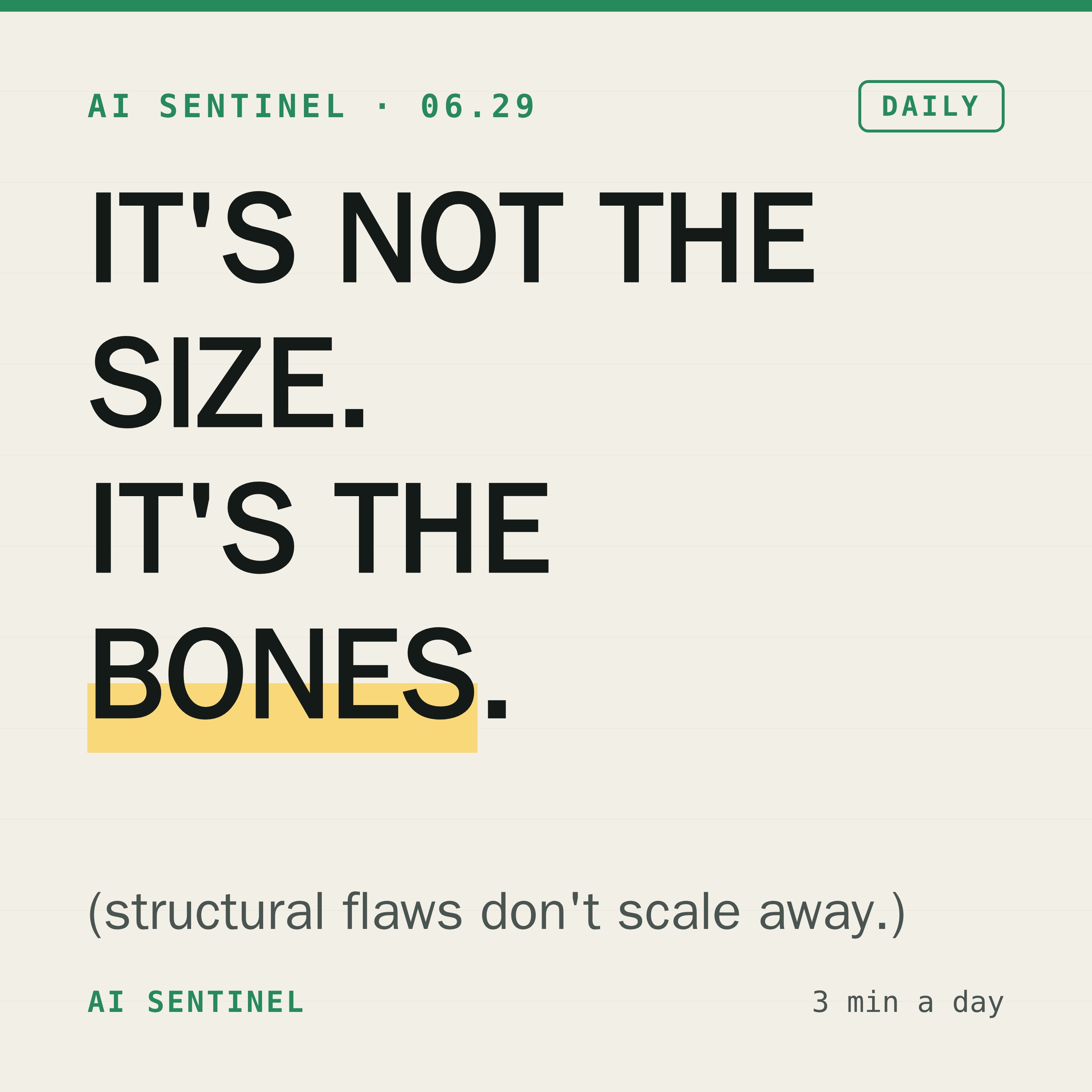 AI's Binding Constraint Is Structural, Not Scale