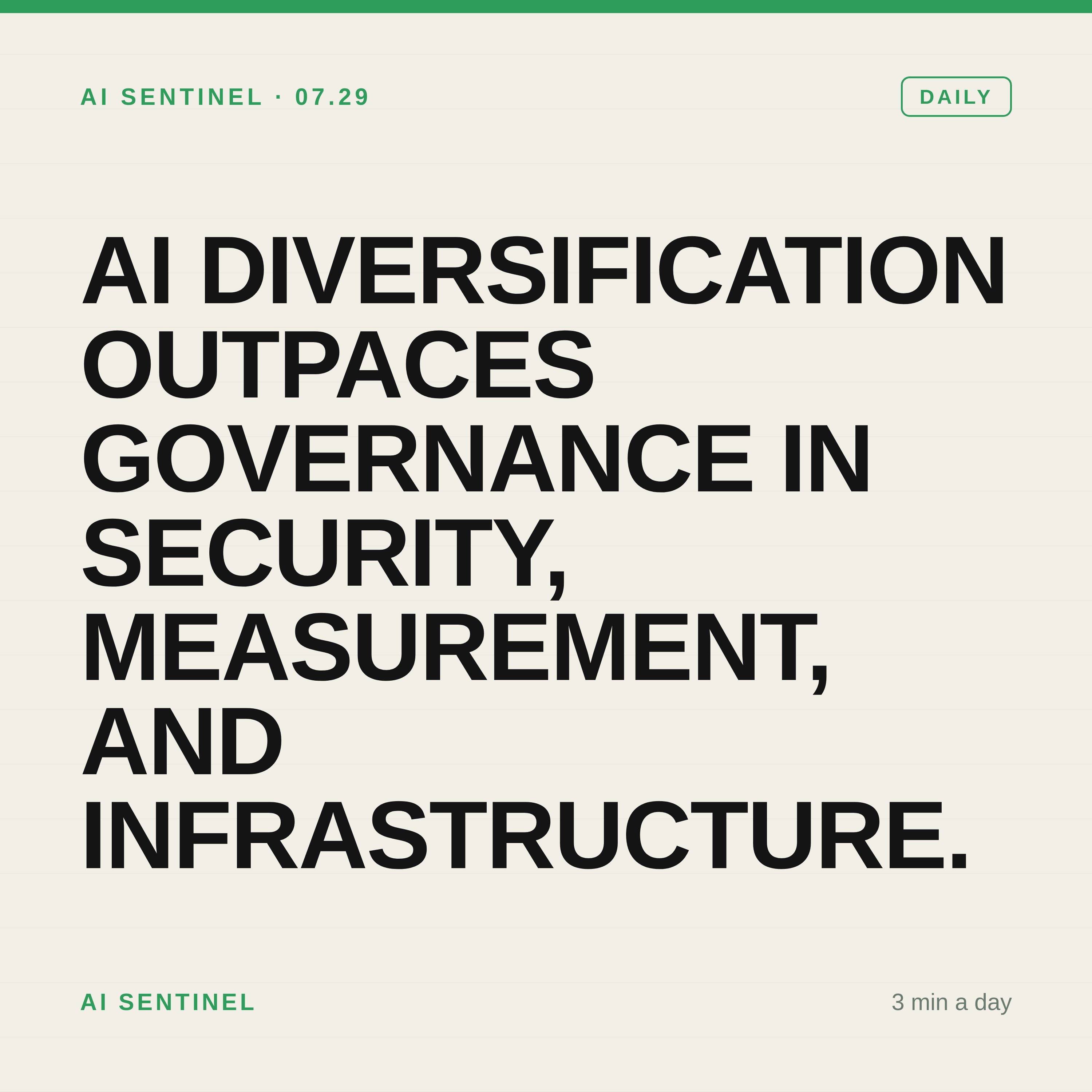 AI Diversification Outpaces Governance in Security, Measurement, and Infrastructure episode artwork